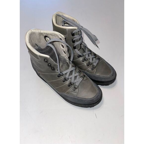 Lowa Mens Leather Hiking Boots Moss Green Germany made USA 7.5 - Picture 1 of 11